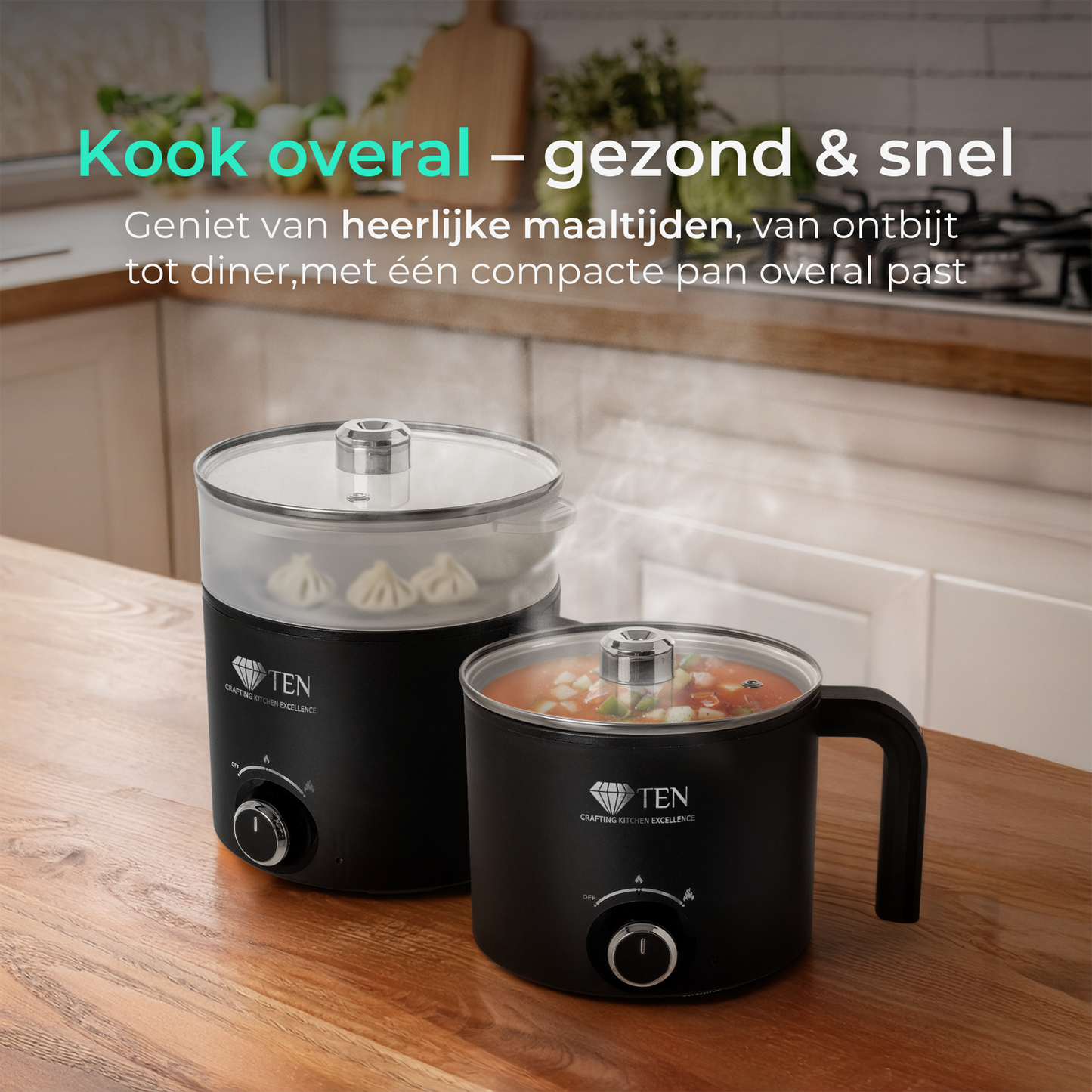 TEN® - Mini Soepmaker/Hotpot 1.8L -200W/600W