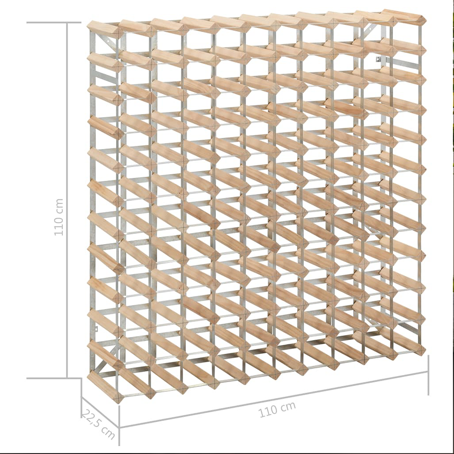 Wijnrek 120 Flessen Grenenhout