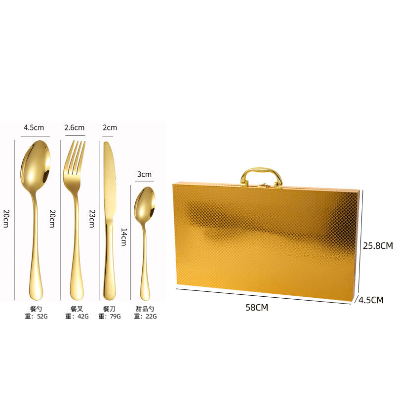 TEN® Verguld Goud Bestek 48 delig - Inclusief giftbox