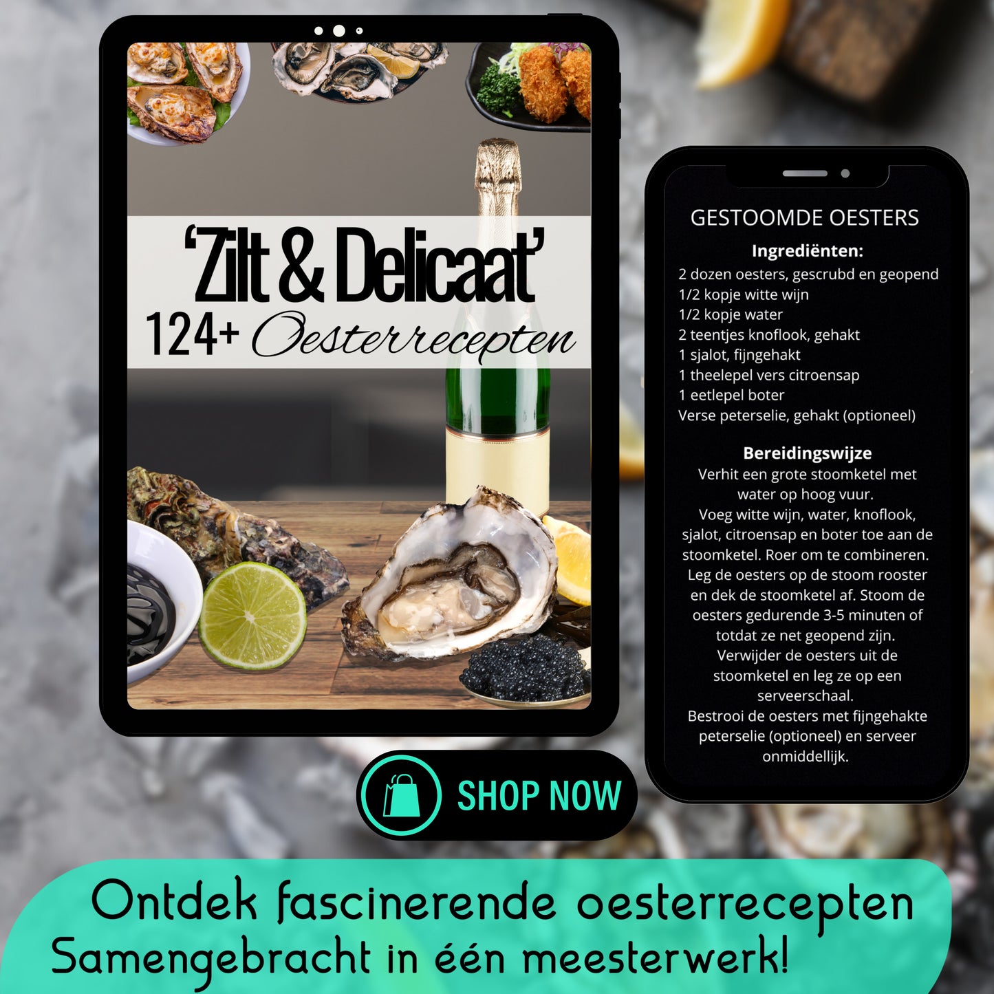 TEN® - Giftbox Oester Zwart + Oesterplaatje - Tenkitchen.store
