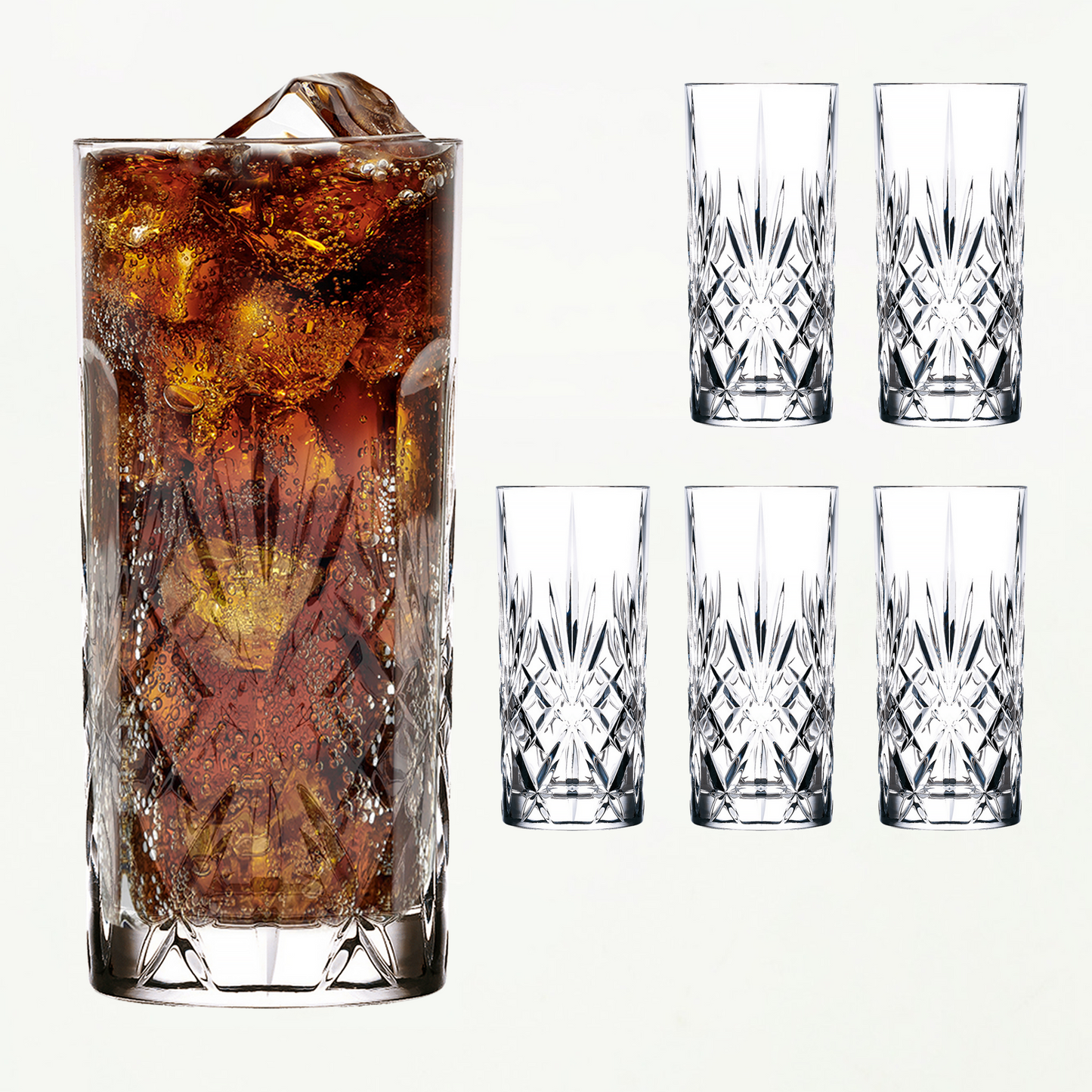 TEN® Longdrinkglas 360ml + 112 COCKTAILRECEPTEN - Timeless Glazen - Tenkitchen.store