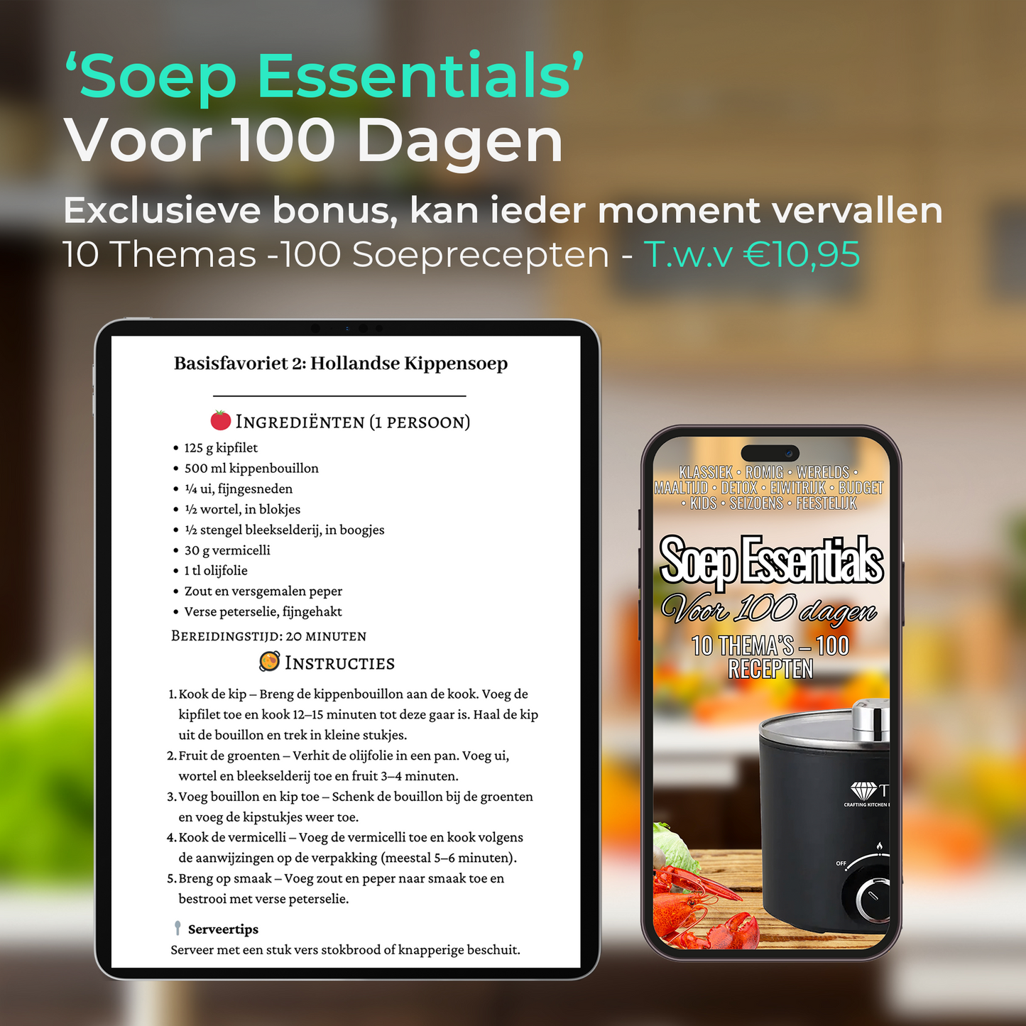 TEN® - Mini Soepmaker/Hotpot 1.8L -200W/600W