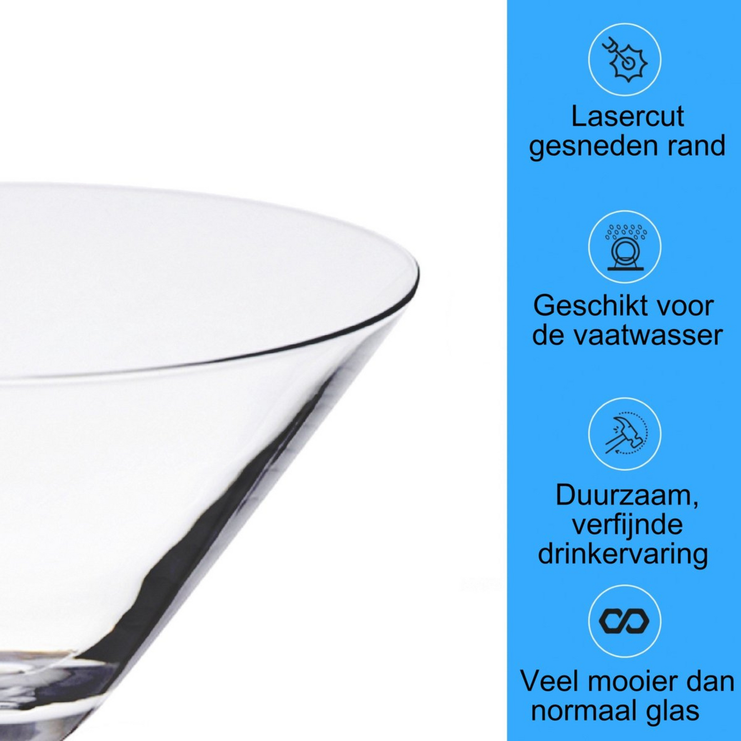 TEN® Cocktailglazen - Pornstar Martini Glazen 240ml