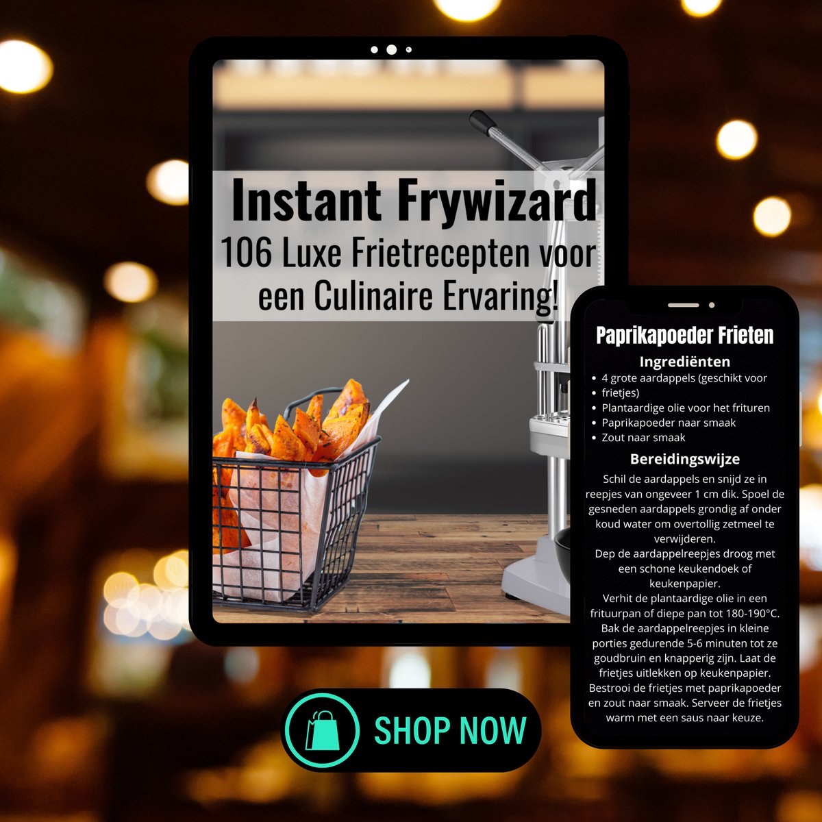 TEN® Frietsnijder XXL - Zelf frites bakken