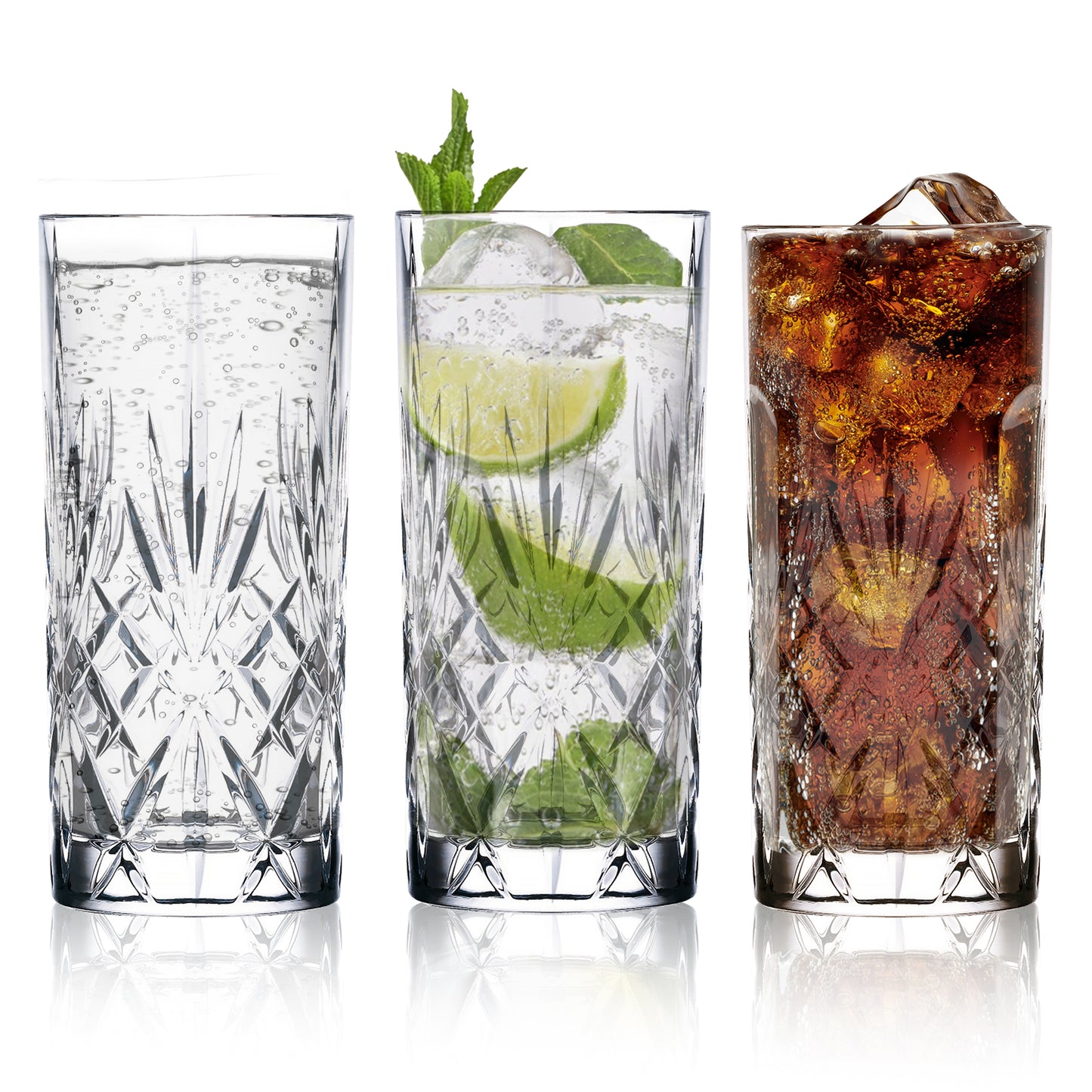 TEN® Longdrinkglas 360ml + 112 COCKTAILRECEPTEN - Timeless Glazen - Tenkitchen.store
