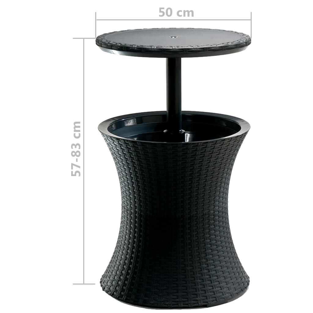 Keter Cool Bar Pacific Rattan antracietkleurig