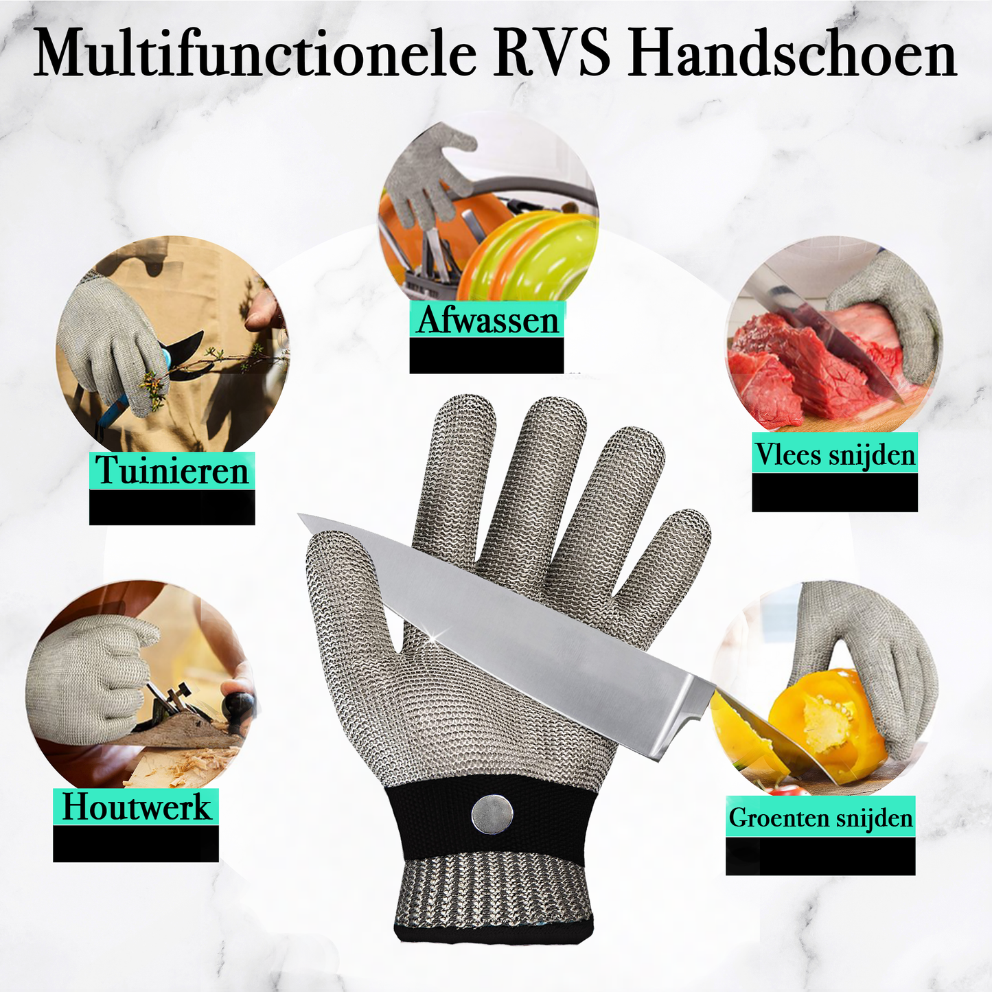 TEN® Oesterhandschoen - Veilig Openen van Oesters