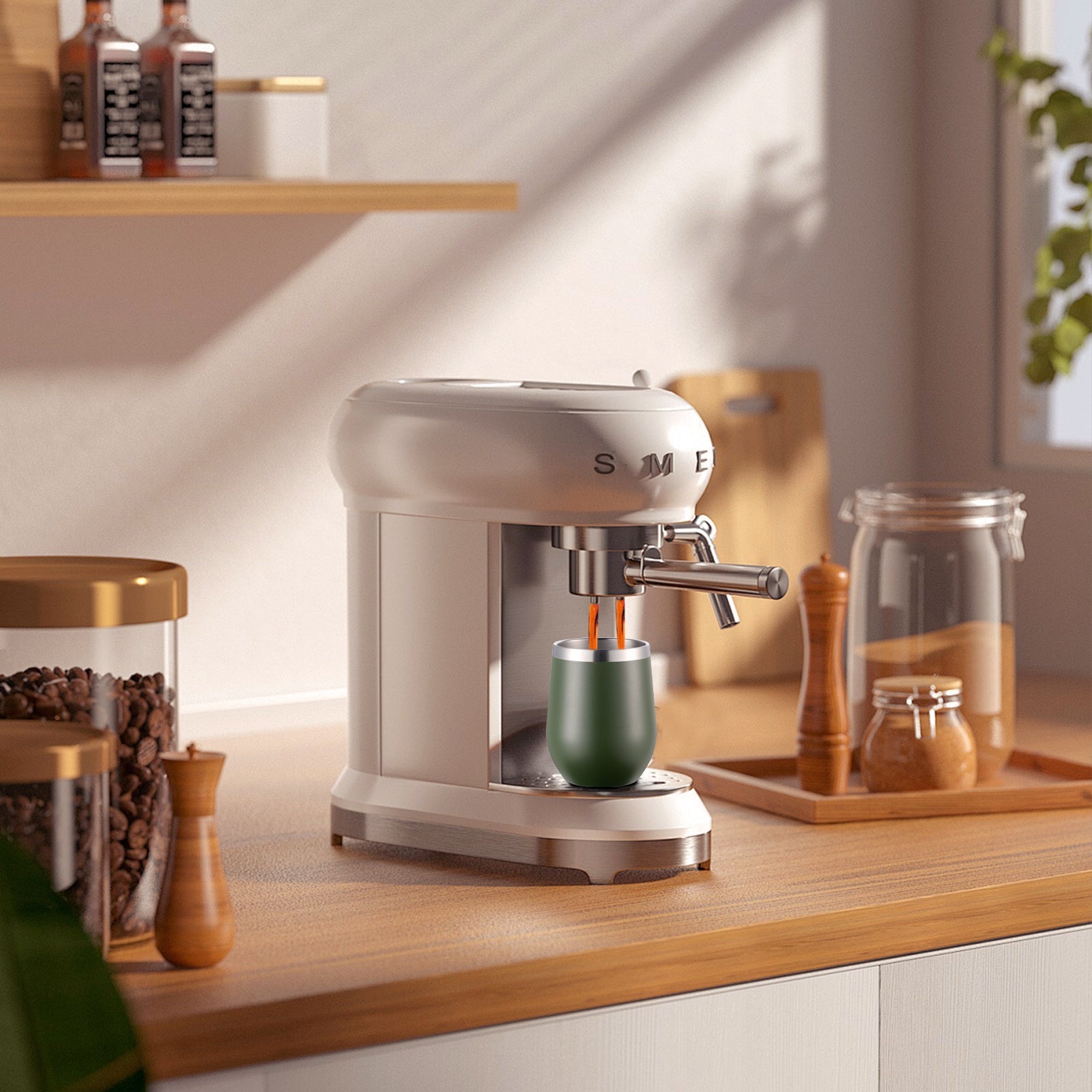 Bardi Thermosbekers 0,3L RVS groen set -  incl. deksels - dubbelwandig