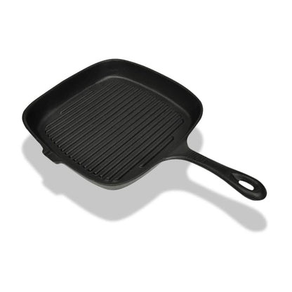 Grillpan gietijzer 24x23 cm