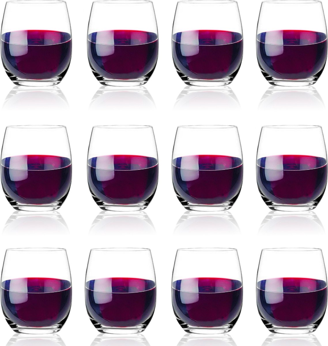 TEN® Wijnglas zonder Voet 390ml - 12 stuks