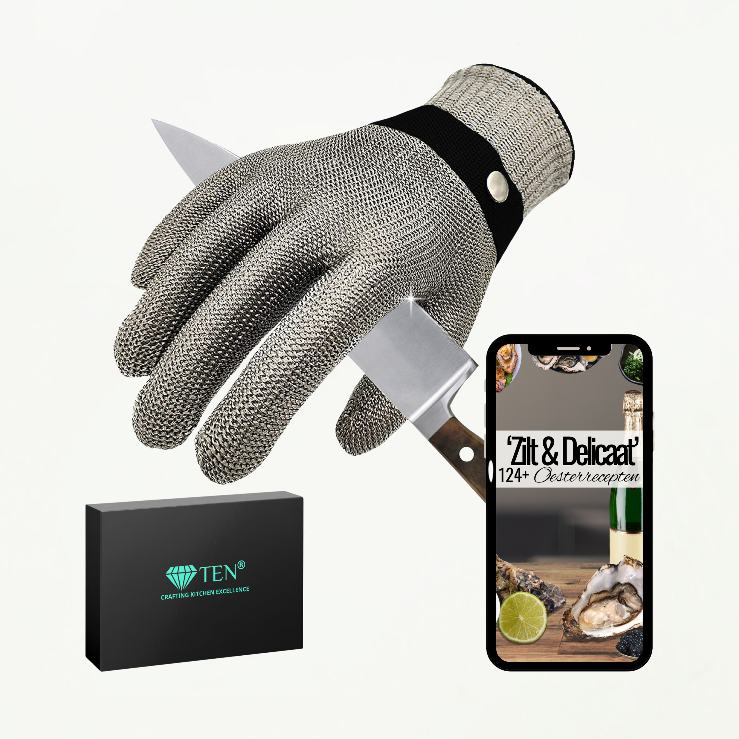 TEN® Oesterhandschoen - Veilig Openen van Oesters
