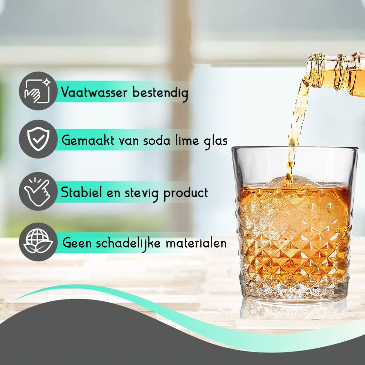 Glas vaatwasser bestending stevig product