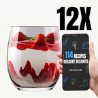 TEN® IJsglazen Kristalglas 390ml + 114 Recepten toetje zelf maken