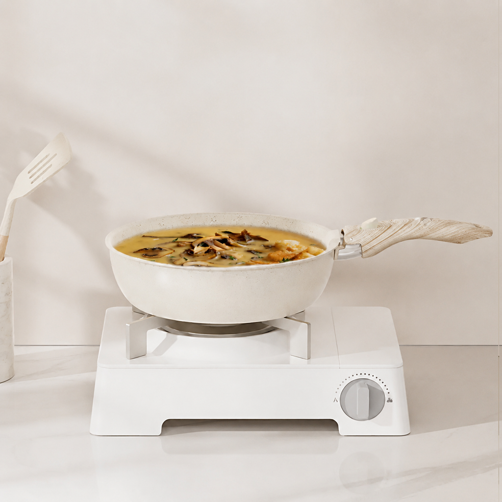 Keramische Pannenset – Houten Details