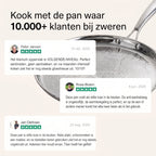 Titanium Gehamerde Pan + Deksel