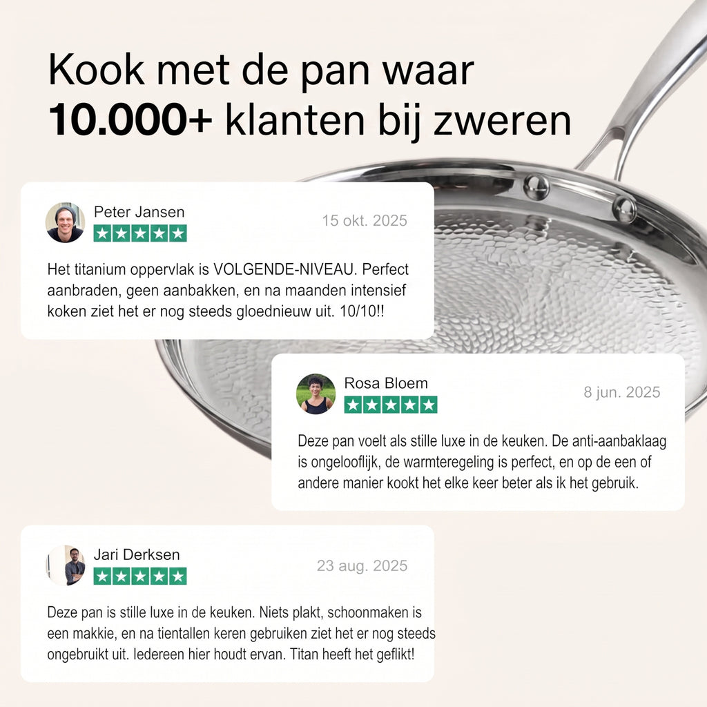 Gehamerde Titanium Pan