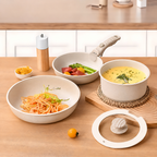 Keramische Pannenset – Houten Details