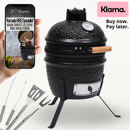 VidaXL 2-in-1 Kamado Grill Smoker 56 cm Keramiek MEGADEAL - Tenkitchen.store