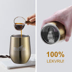 Bardi Thermosbekers 0,3L RVS goud set -  incl. deksels - dubbelwandig