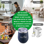 Bardi Thermosbekers 0,3L RVS blauw set -  incl. deksels - dubbelwandig