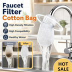 50 cotton filter bags disposable Cotton Faucet Filter Bags with 10 fastening straps💧