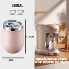 Bardi Thermosbekers 0,3L RVS roze set -  incl. deksels - dubbelwandig