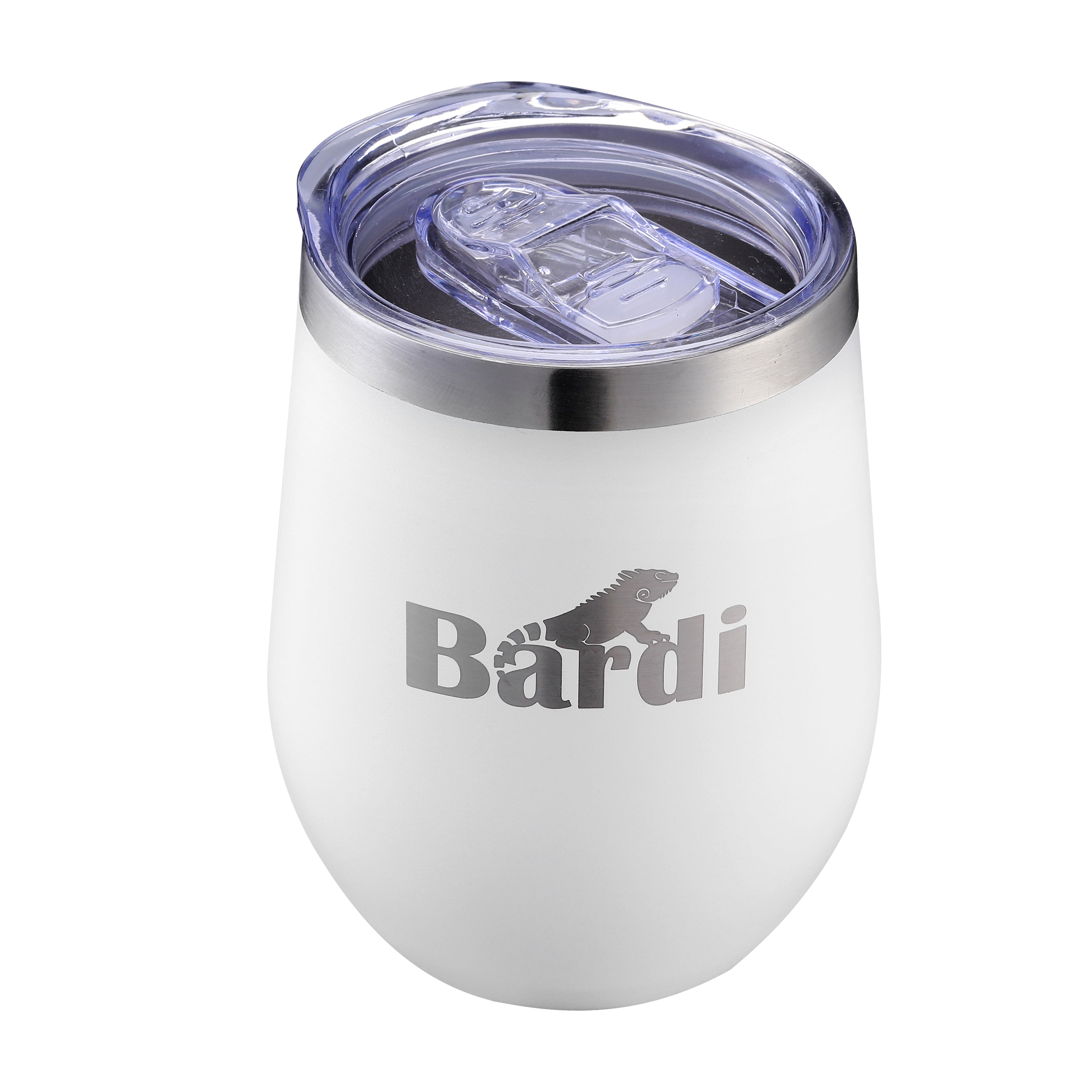 Bardi Thermosbekers 0,3L RVS wit set -  incl. deksels - dubbelwandig