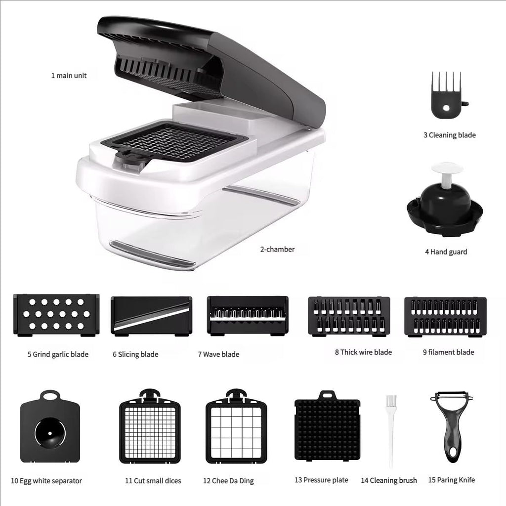 TEN® Multifunctionele Groentesnijder 15-in-1