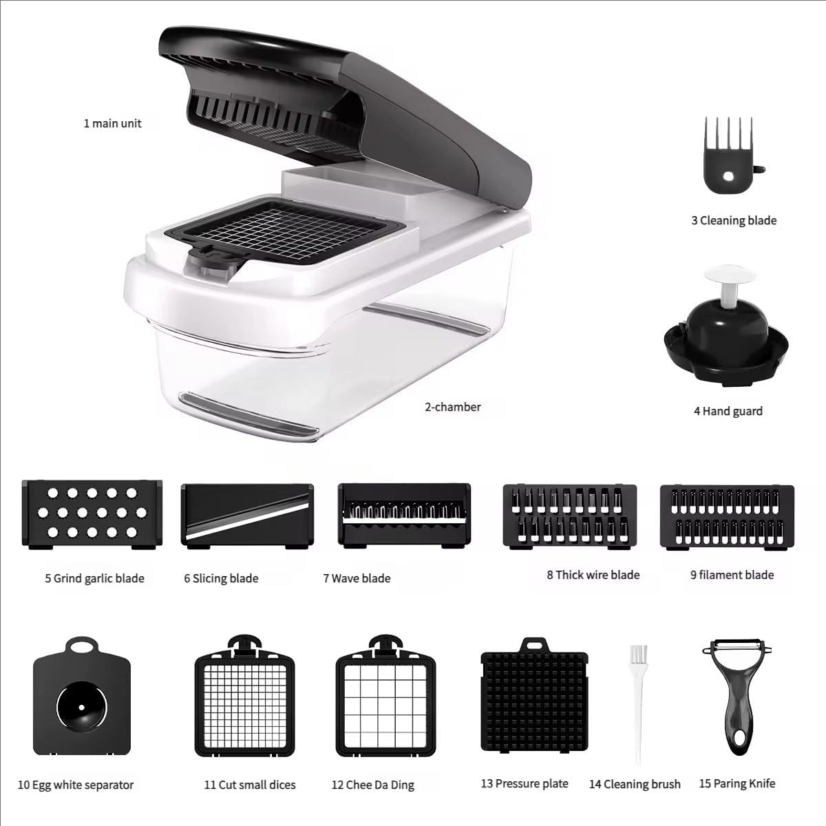 TEN® Multifunctionele Groentesnijder 15-in-1
