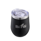 Bardi Thermosbekers 0,3L RVS zwart set -  incl. deksels - dubbelwandig