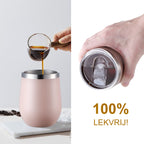 Bardi Thermosbekers 0,3L RVS roze set -  incl. deksels - dubbelwandig