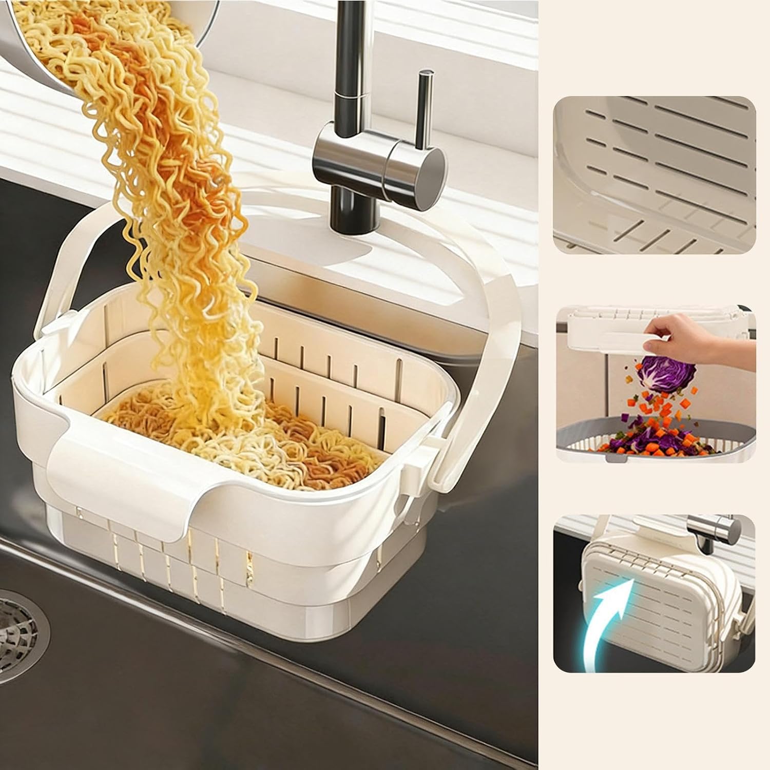 TEN® Opvouwbare Keukenafvoer Mand - Tenkitchen.store