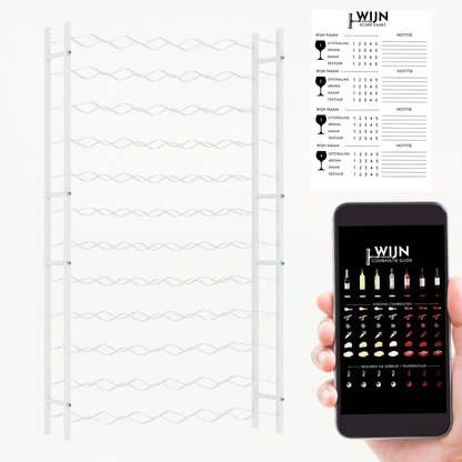 Wijnrek voor 72 flessen - Bewaren van Rode wijn, Witte wijn & Champagne