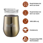 Bardi Thermosbekers 0,3L RVS goud set -  incl. deksels - dubbelwandig