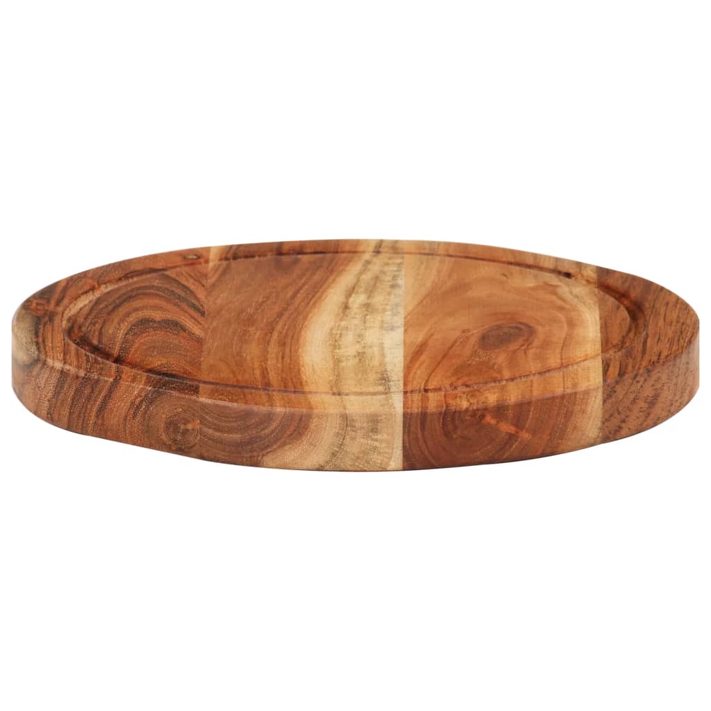 Hakblok Ø 25x2,5 cm massief acaciahout - Tenkitchen.store