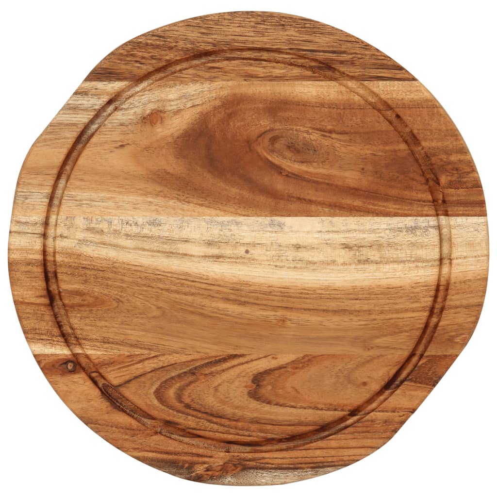 Hakblok Ø 25x2,5 cm massief acaciahout - Tenkitchen.store