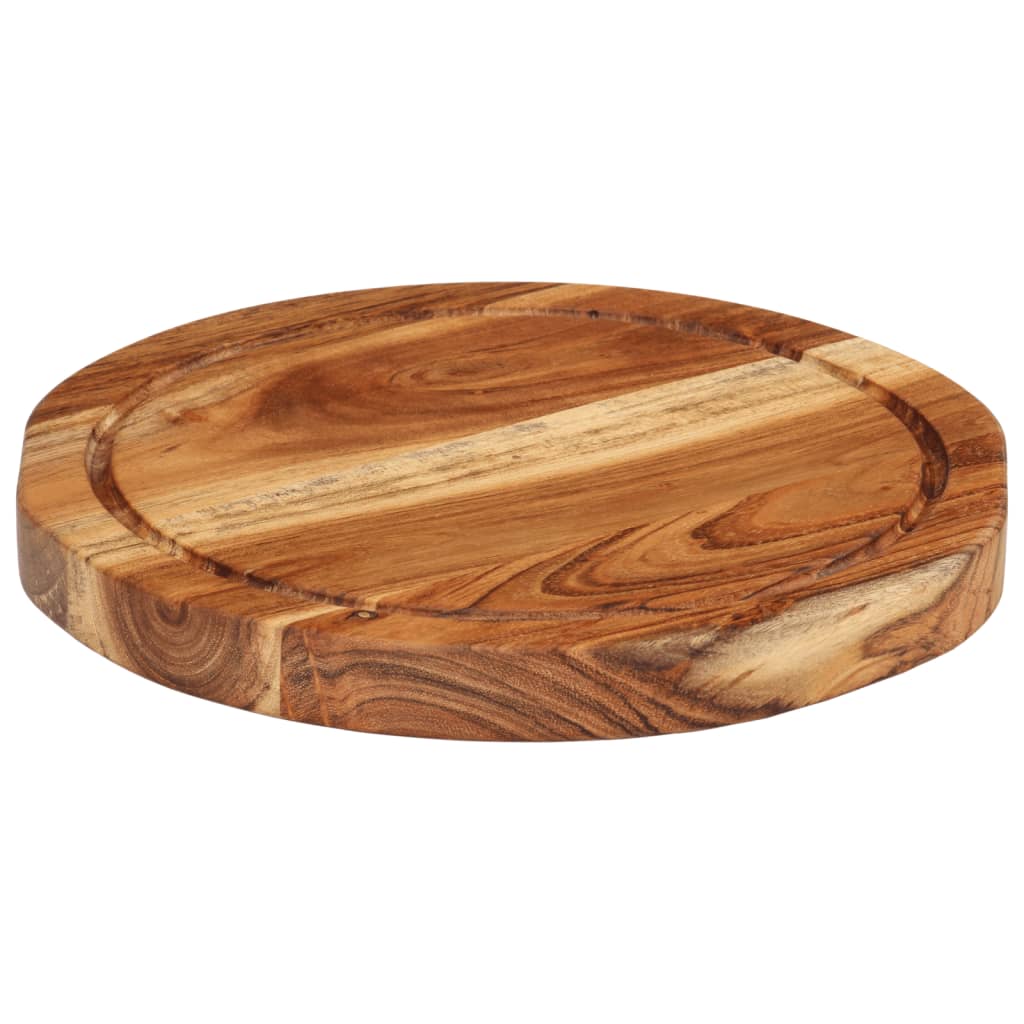 Hakblok Ø 25x2,5 cm massief acaciahout - Tenkitchen.store