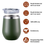 Bardi Thermosbekers 0,3L RVS groen set -  incl. deksels - dubbelwandig