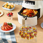 Air Fryer Skewer Rack, Round Grill with Stainless Steel🍢