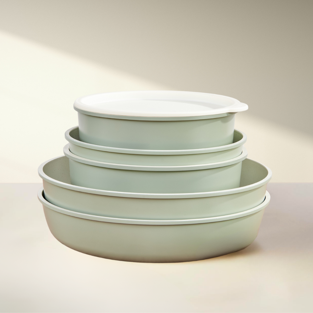 Keramische Pannenset – Mintgroen
