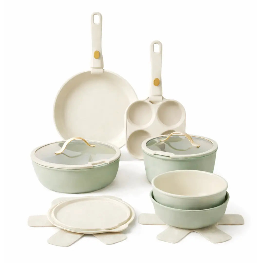 Keramische Pannenset – Gouden Details