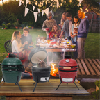 VidaXL 2-in-1 Kamado Grill Smoker 56 cm Keramiek MEGADEAL - Tenkitchen.store