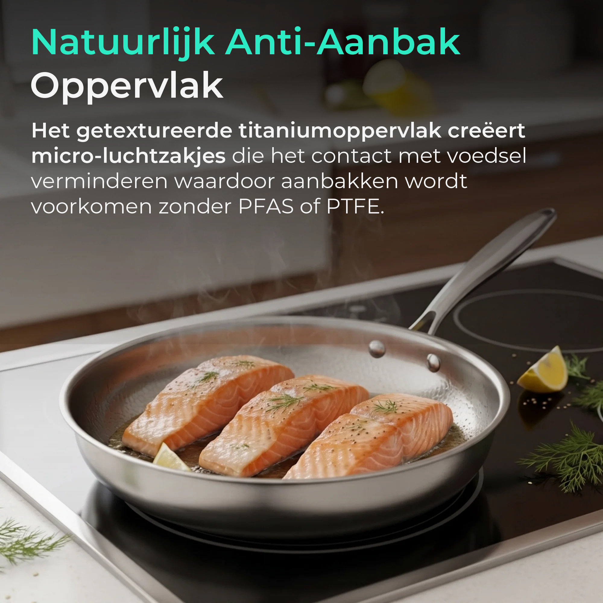 TEN® Gehamerde Titanium Wokpan