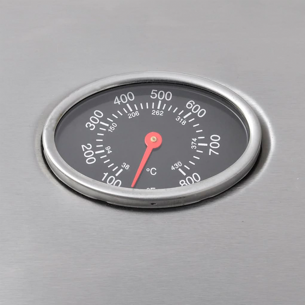 Gasbarbecue 4+1 Buitenkeuken Zwart & Zilver ZOMERSALE - Tenkitchen.store