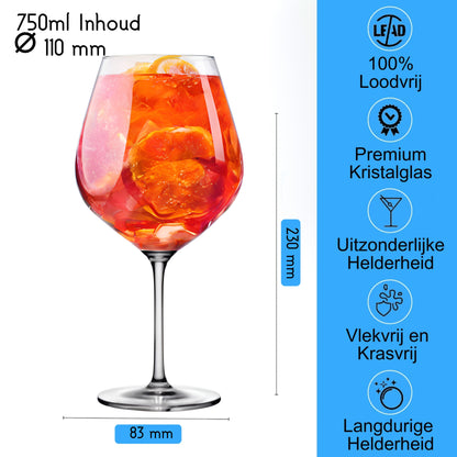 TEN® Aperol Spritz Glazen Kristalglas - Tenkitchen.store