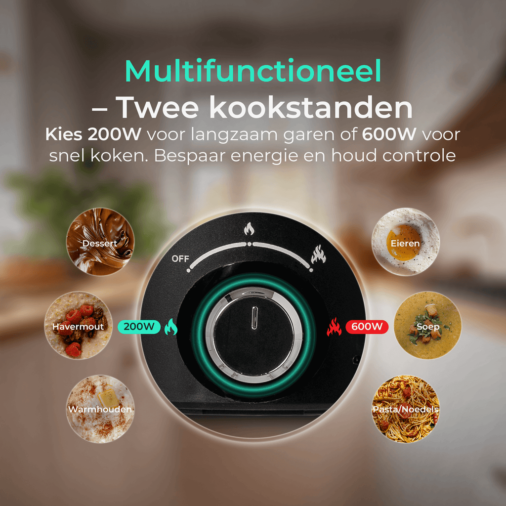 TEN® -  Elektrische Eierkoker 1.8L - 200W/600W - Tenkitchen.store