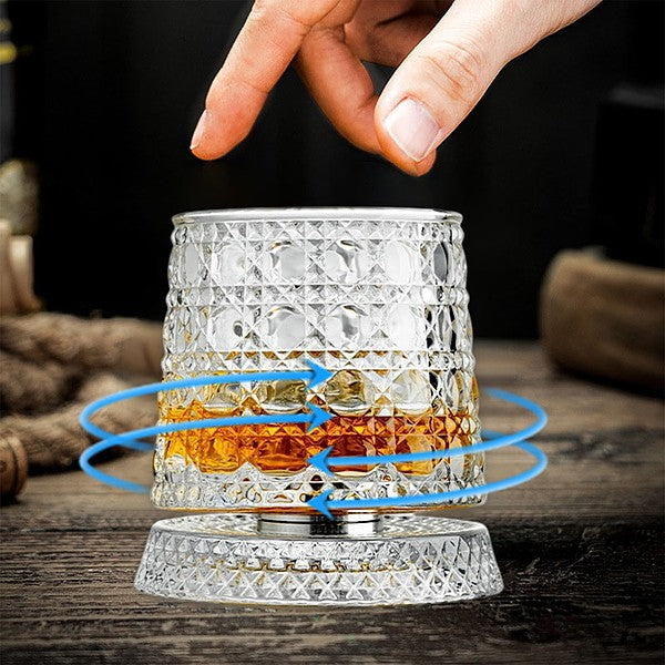 TEN® Draaiend kristallen whiskyglas