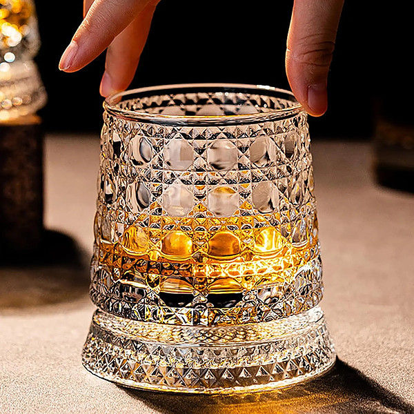 TEN® Draaiend kristallen whiskyglas