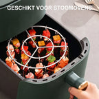 Airfryer spiesjesrek, ronde grill van roestvrij staal 🍢 - Tenkitchen.store