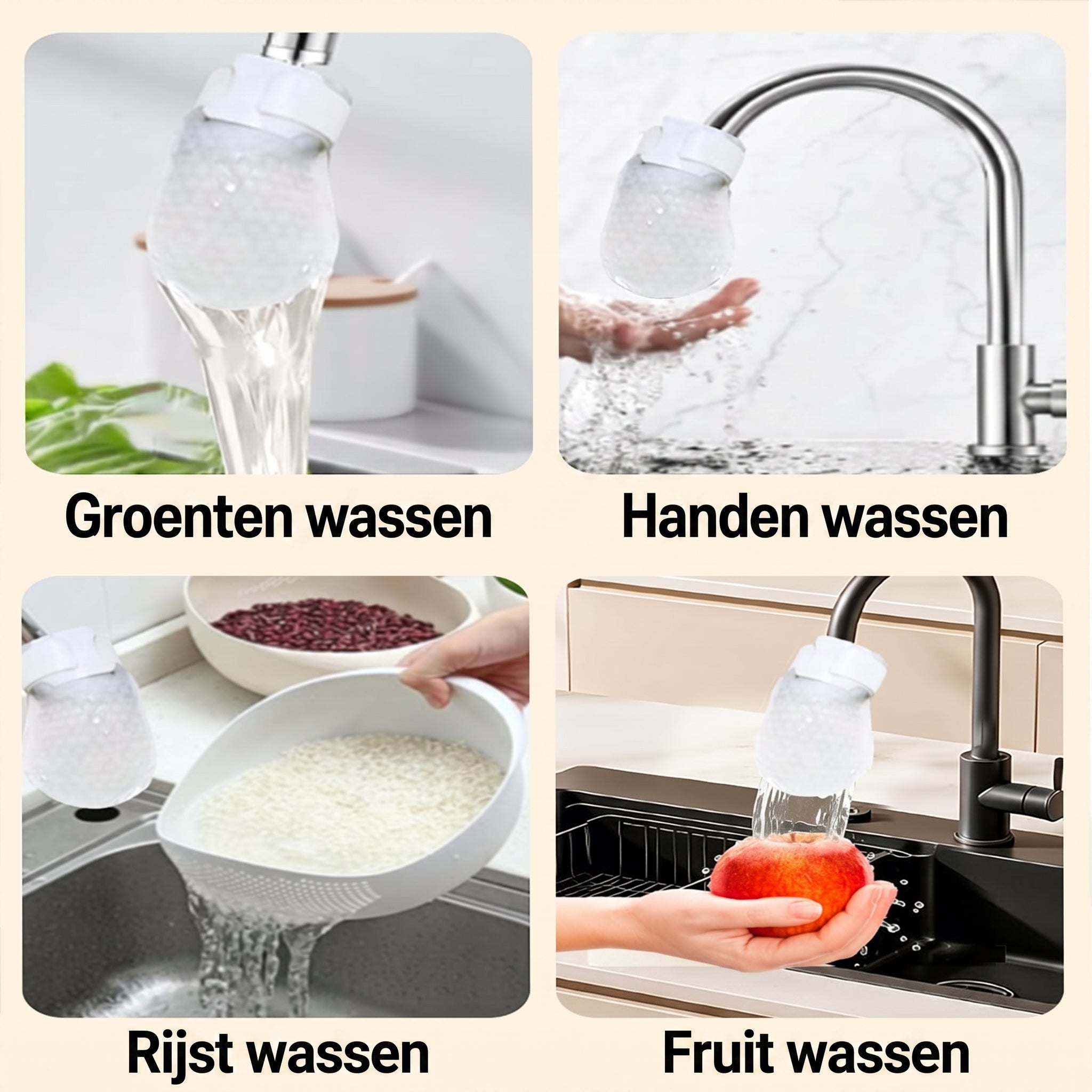 50 katoenen filterzakjes voor eenmalig gebruik, katoenen kraanfilterzakjes met 10 bevestigingsbandjes 💧 - Tenkitchen.store